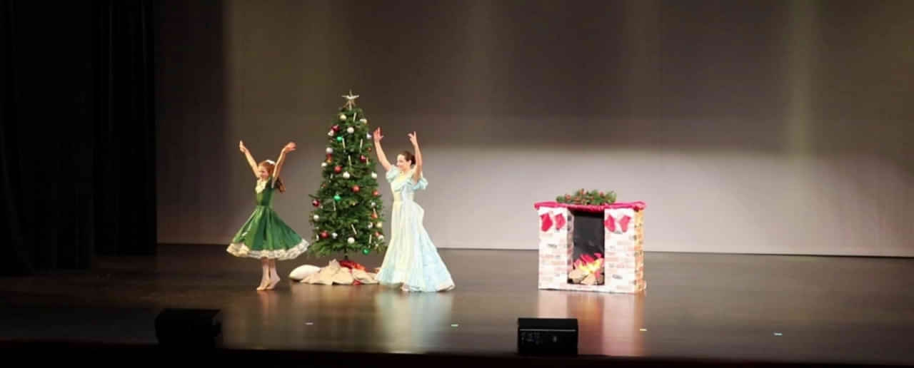 Students Dancing Onstage for the Nutcracker Performance