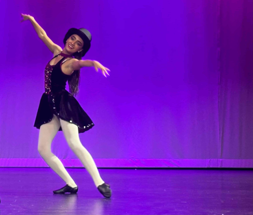 Young Female Jazz Student Dancing