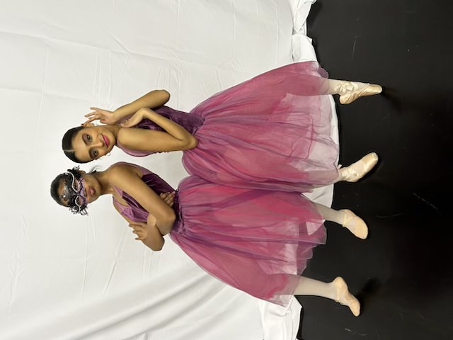 Two Young Ballet Students Posing